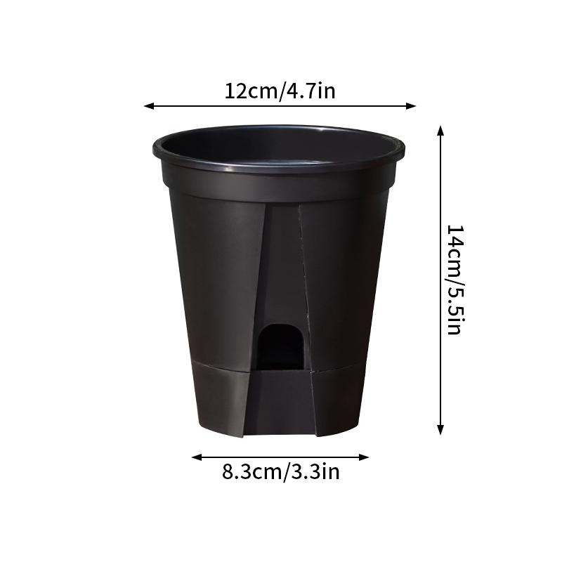 Double-layer Round Flowerpot Lazy Flower Pots Hydroponic Plastic Flowerpot Self Watering Flower Pot Water Absorption Planter