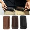 Leather Knife Sheath Men EDC Organizer Retro Belt Carrying Knife Holder Pocket Folding Knife Holster Horizontal Scabbard for Adventurers Belt