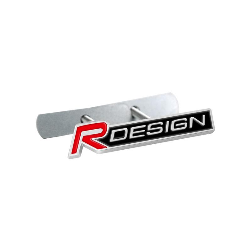3D наклейка на автомобиль R Design глянцевая черная головка передняя решетка значок металлическая наклейка эмблема для V40 V60 V70 XC40 XC60 XC90 S40 S80 D5