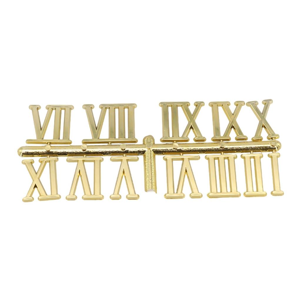 DIY Clock Numerals Parts Gold Plastic Roman Numerals
