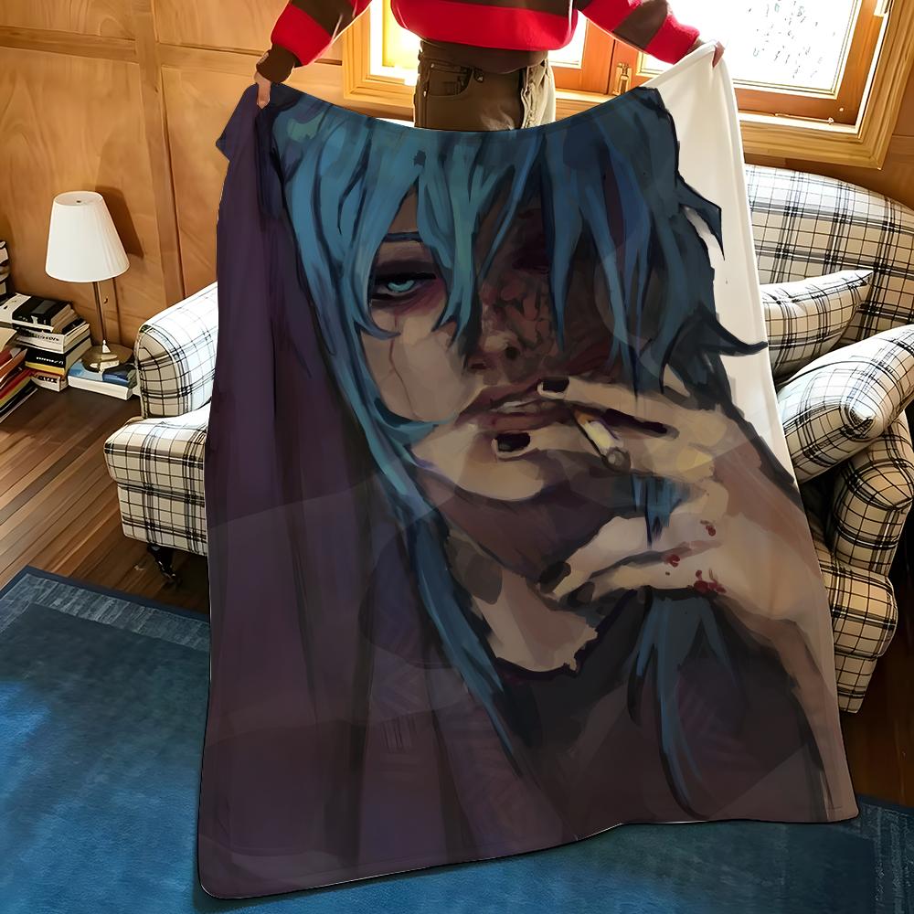 Игровое одеяло S-Sally F-Face Throw из фланели с уютным принтом, портативное, прочное, можно стирать в машине, милое, классное
