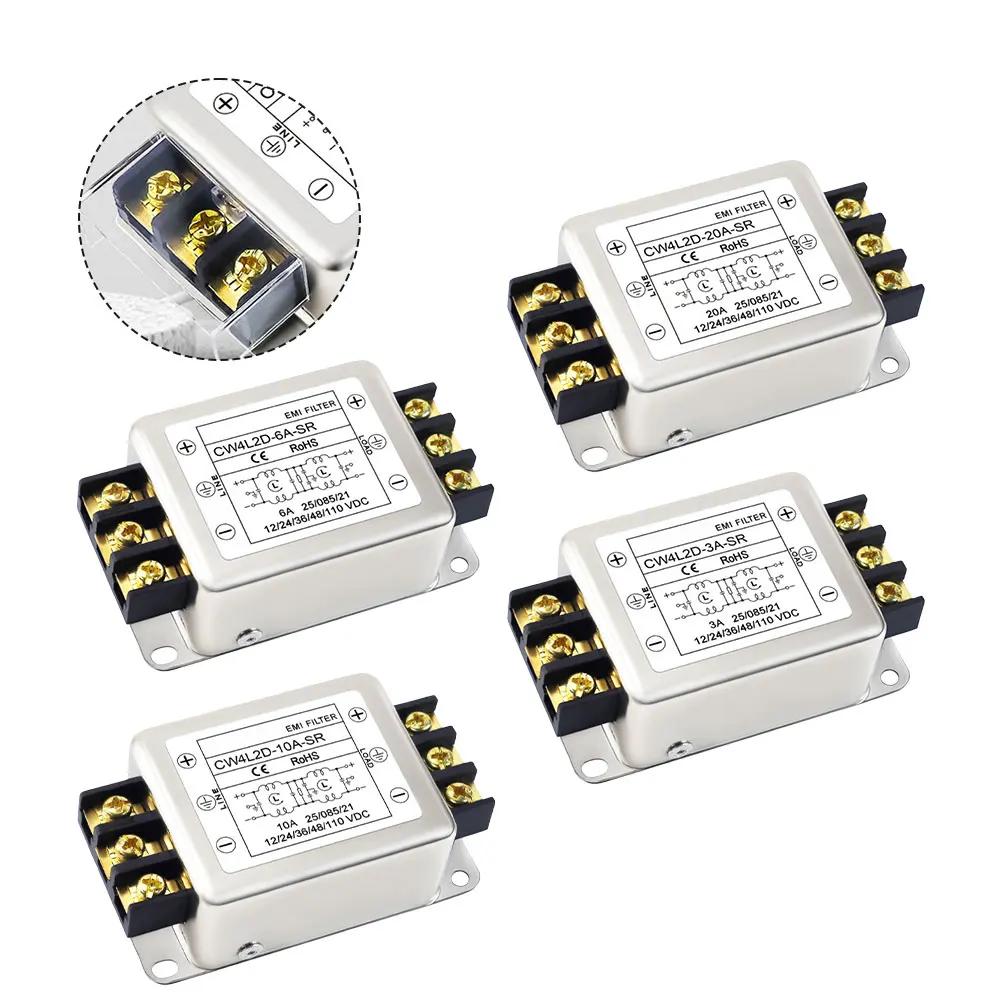 Для фильтра питания EMI, клеммный тип, DC, двухступенчатый, CW4L2D-3A-SR, CW4L2D-6A-SR, CW4L2D-10A-SR, CW4L2D-20A-SR, Фильтр питания DC 110В