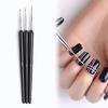 3Pcs Nail Art Painting Brush Hook Line Pull Flower Pen Gel Extension