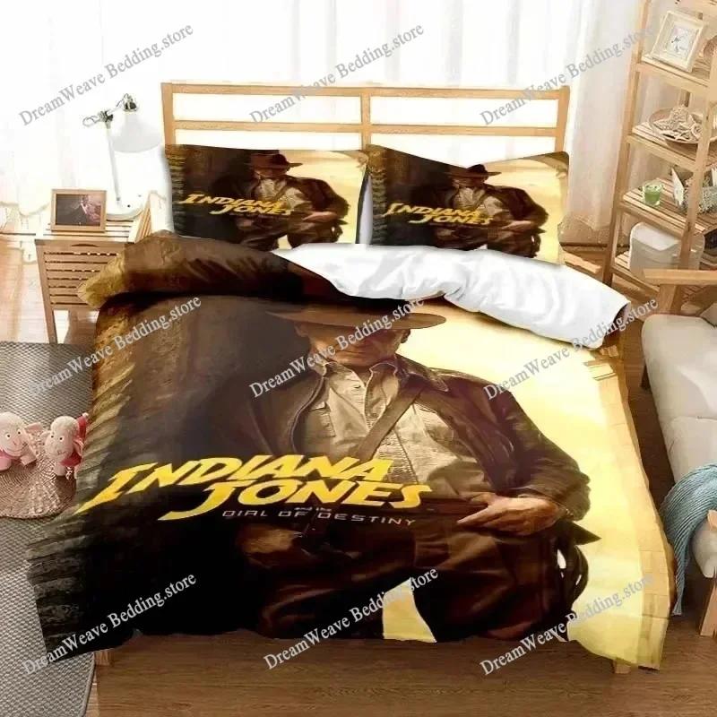Indiana Jones The Dial of Destiny Stylish Bedding Set Single Double King Size Boys Bedroom Quilt Cover Duvet Cover Set Gift96396
