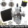 NIBBI PE17mm/19mm/22mm/24mm/26mm/28mm Flange Carburetor With Carb Jets Foam Air Filter Cleaner for Honda Yamaha Scooter Motor
