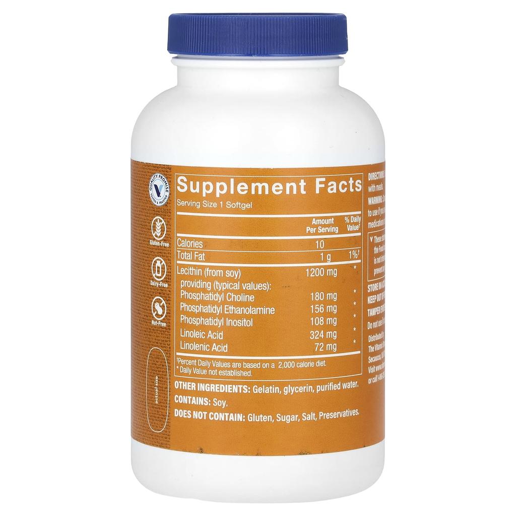 the Vitamin Shoppe Лецитин, 1200 мг, 180 мягких капсул