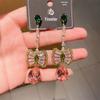 Серьги-гвоздики с бриллиантовой кисточкой из серебра 925 пробы - Женские социальные серьги-подвески