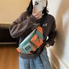Sport Chest Bag Contrast Shoulder Bag Commuter Crossbody Bag