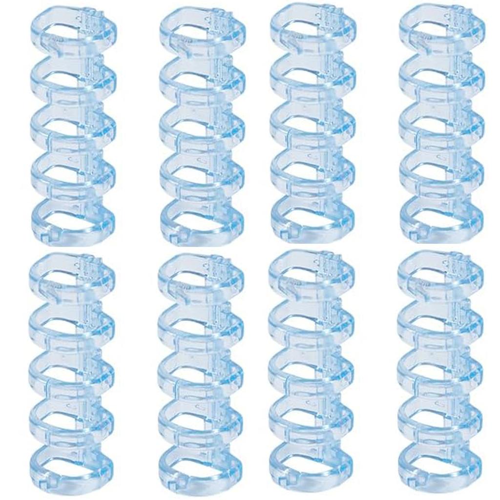 8 Pcs 5-Ring Loose Leaf Binders Plastic Binding Combs Snap Split Book Rings for Notebook Diary Organizing Accessories