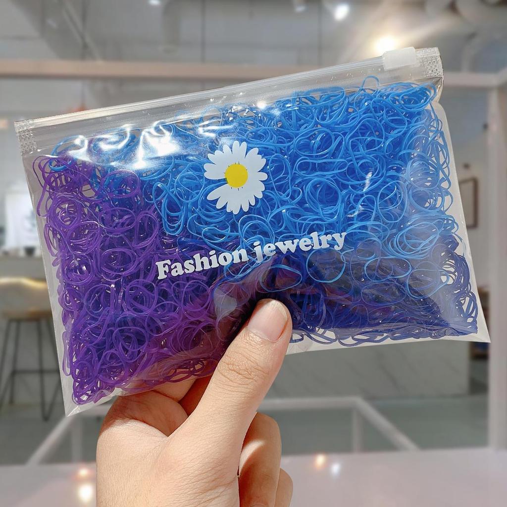Желейные градиентные маленькие одноразовые резинки для волос YANRONG, 1000 шт./упак., резинка для волос для девочек, держатель для хвоста, аксессуары для волос, резинки для волос
