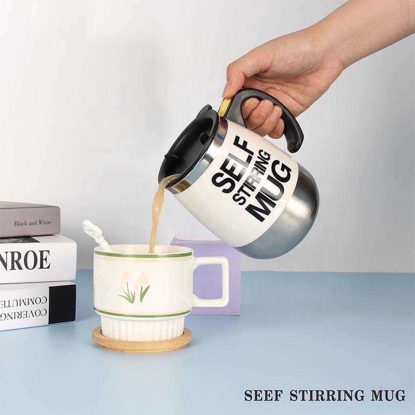 Coffee Mug Self Stirring Mug Auto Self Mixing Stainless Steel Cup for Coffee Milk
