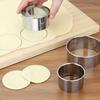 Stainless Steel Biscuit Pastry Wrap Dough Cutter, Fondant Mold, Cookie Maker - 5pcs/Set, Round Baking Accessories