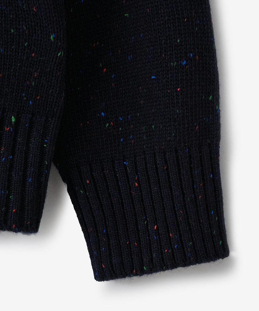 BLOND9 Mixed Yarn Round Knit_Navy