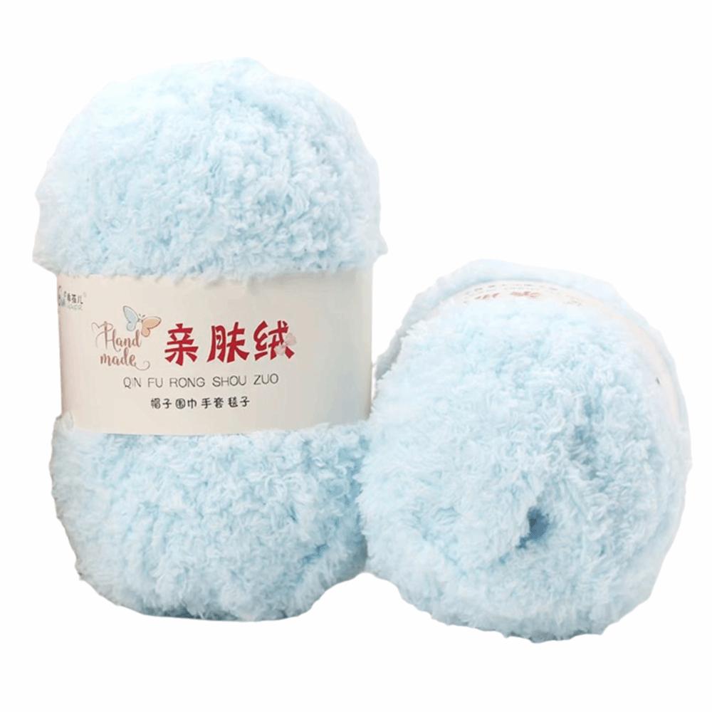 50g Set Coral Velvet Yarn 3 Strands Crochet Yarn Chenille Wool Chenille Yarn Crochet DIY