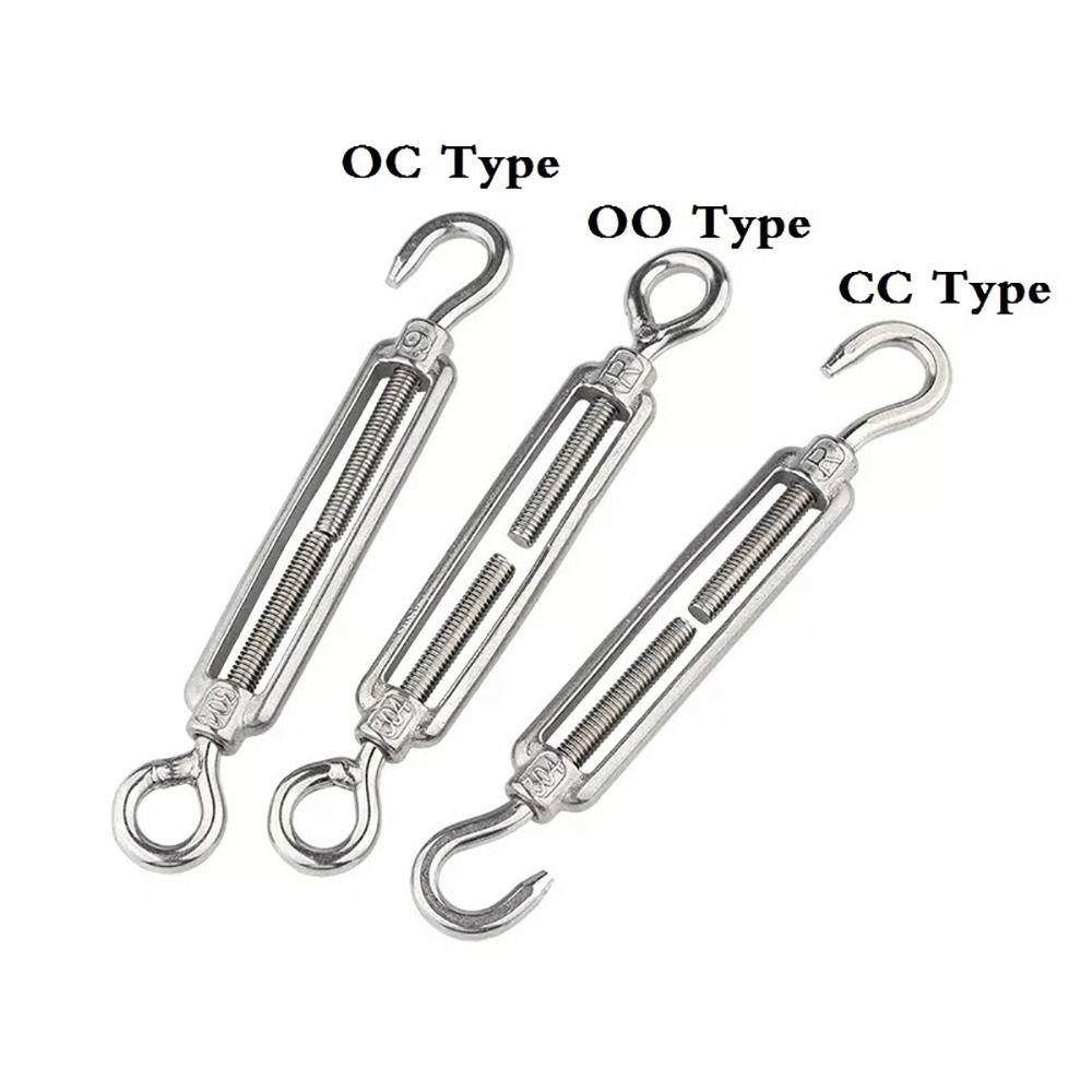 1 шт. крюки и проушины стяжка натяжитель троса M4/M5/M6/M8 304 нержавеющая сталь натяжное устройство линия регулируемая Oc Oo Cc тип