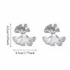 Silver/Gold Metal Ginkgo Leaf Earrings Metal Leaves Ear Studs Personality Big Plant Earrings  Party