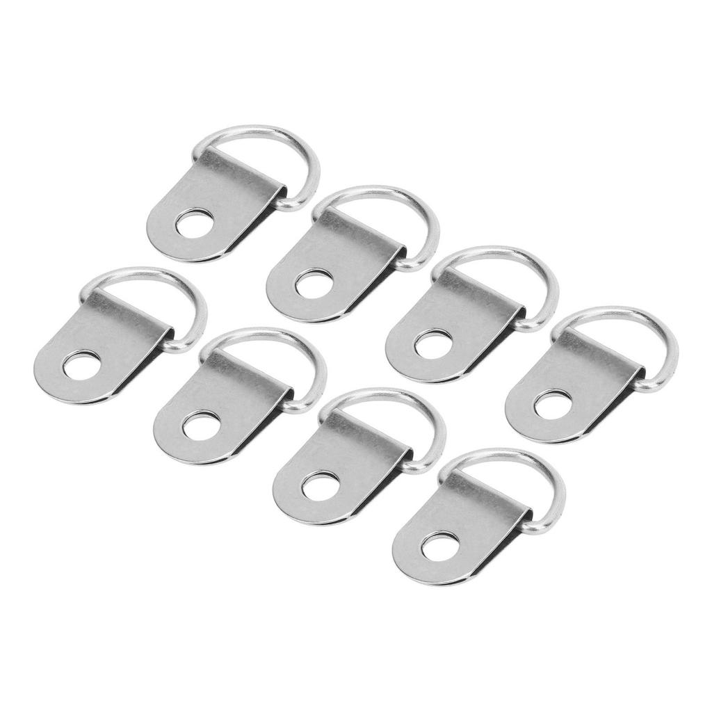 50 Set Shoe Boot Lace Hooks with 8mm Iron Rivets Loop D Ring Buckle Metal Repair Accessories