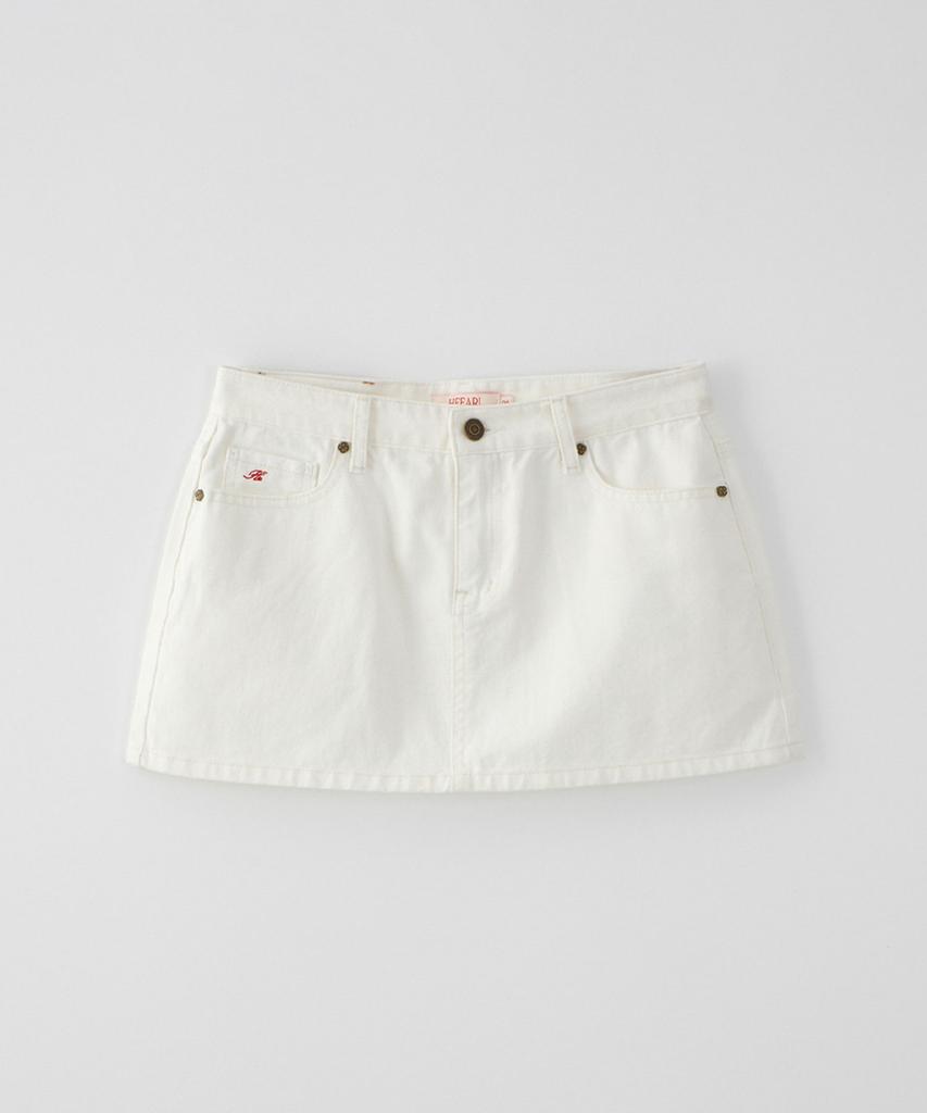 Heary Claire Cotton Mini Skirt_Ivory