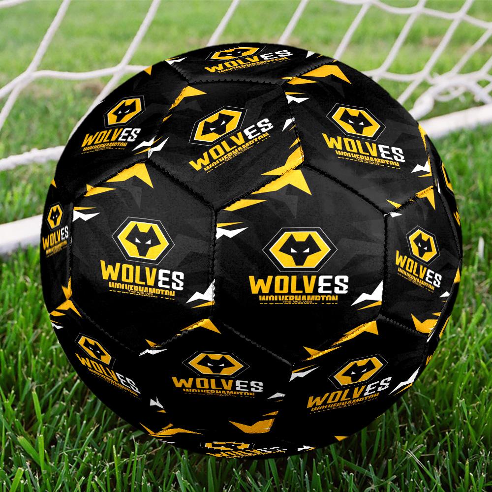 Wolves Football Club Emblem Printed Size 5 Soccer Balls, High-Quality, Anti-Slip, Protective Football, A Unique Gift , Birthdays, Christmas Gifts