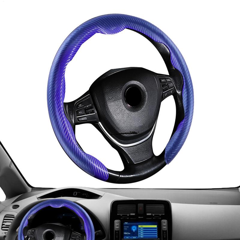 Чехол на руль из углеродного волокна Универсальный Нескользящий Чехол-бустер для руля Противоскользящие Аксессуары