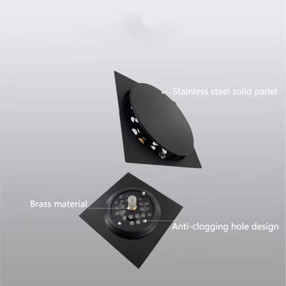 Press Type Bathroom Hair Strainer Rust-proof Pop-up Drain Filter Square Shower Drain  Laundry Floor
