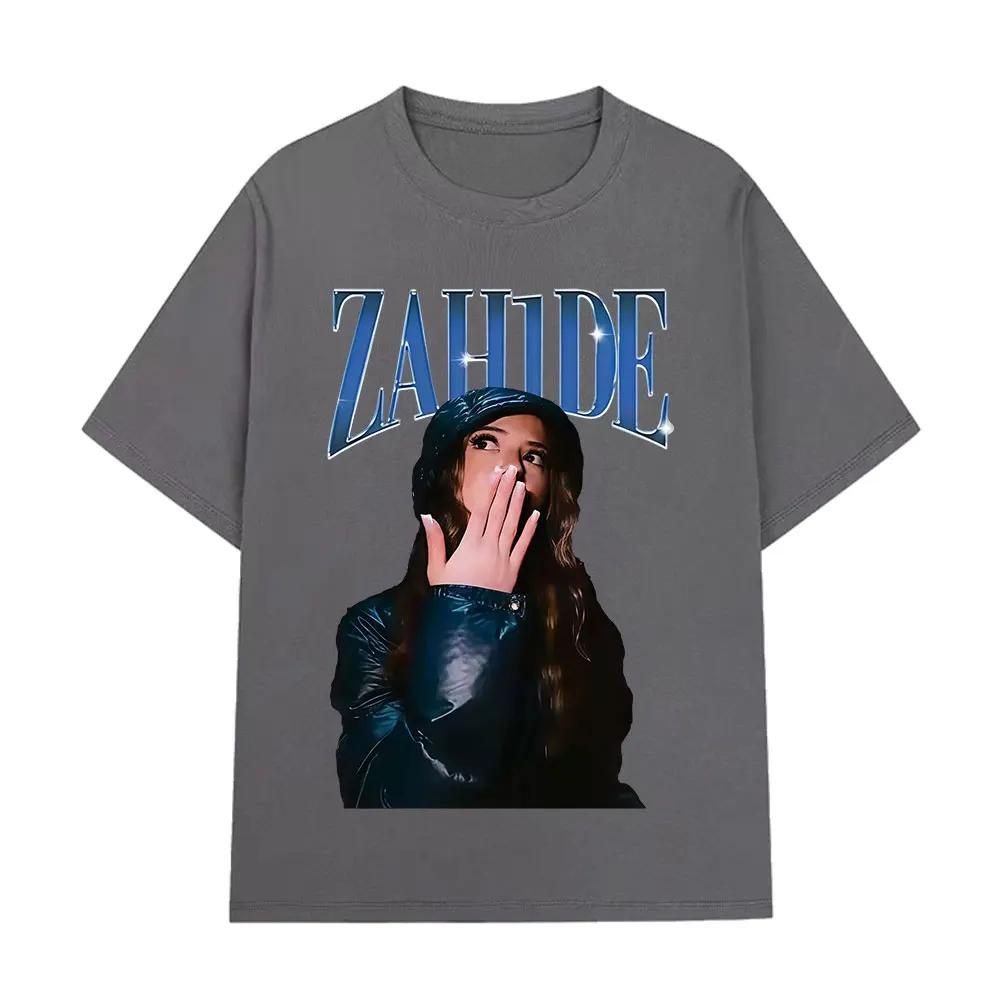 Zahide Merch Графическая футболка Мужская Женская Одежда Мода Высококачественные Футболки Хлопок Оверсайз Футболки с коротким рукавом