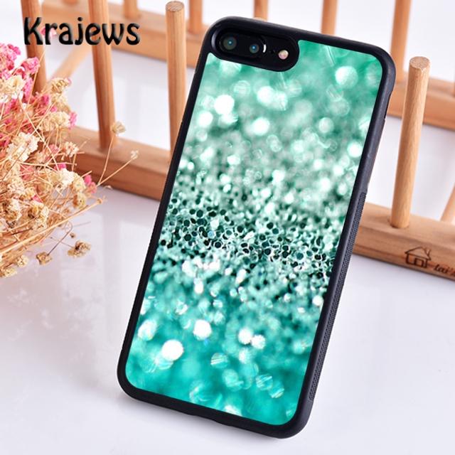 Krajews Чехол-накладка с узором "Мятный Глиттер" Для iPhone 17 Air 16 15 14 plus 12 13 pro max чехол Оболочка Fundas