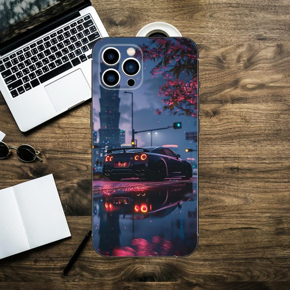 Крутой чехол для телефона G-GT-R-Sport Car для iPhone 15,14,13,12,11,XS,XR,X,8,7,Pro,Max,Plus,mini, силиконовый черный чехол