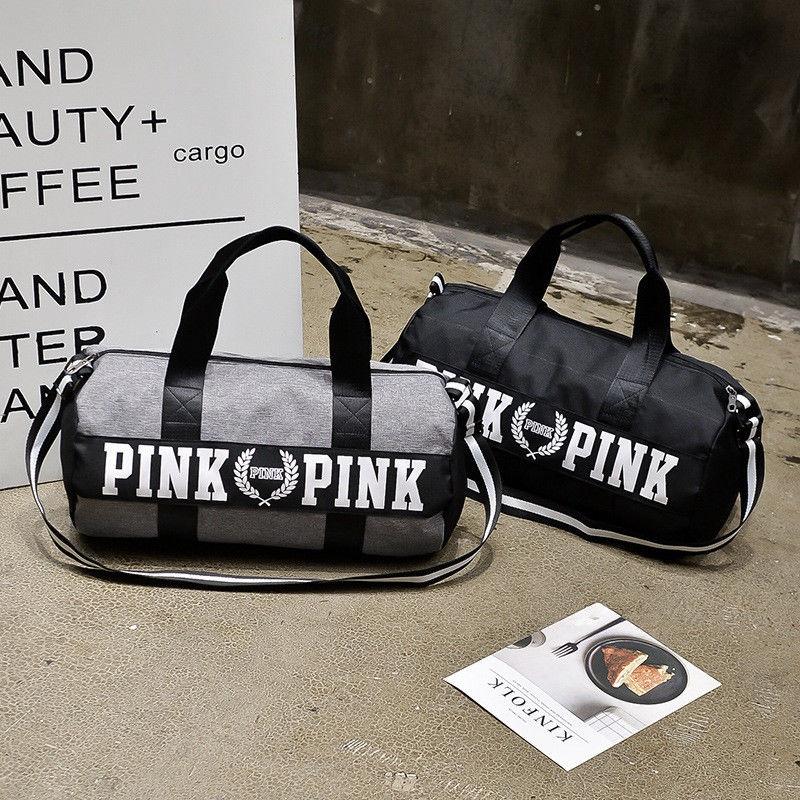 Розовая холщовая сумка-даффл Victoria's Pink для йоги с вневременным дизайном для школы и спортзала