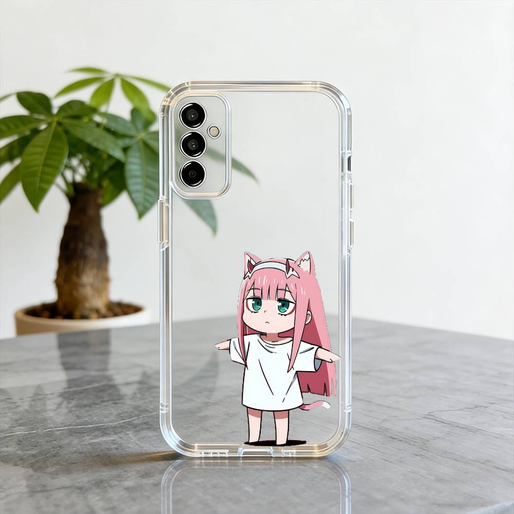 Чехол для телефона с чиби-девочкой для SamsungA10,12,20,21S,30,31,40,50,51,52,70,71 Прозрачный чехол
