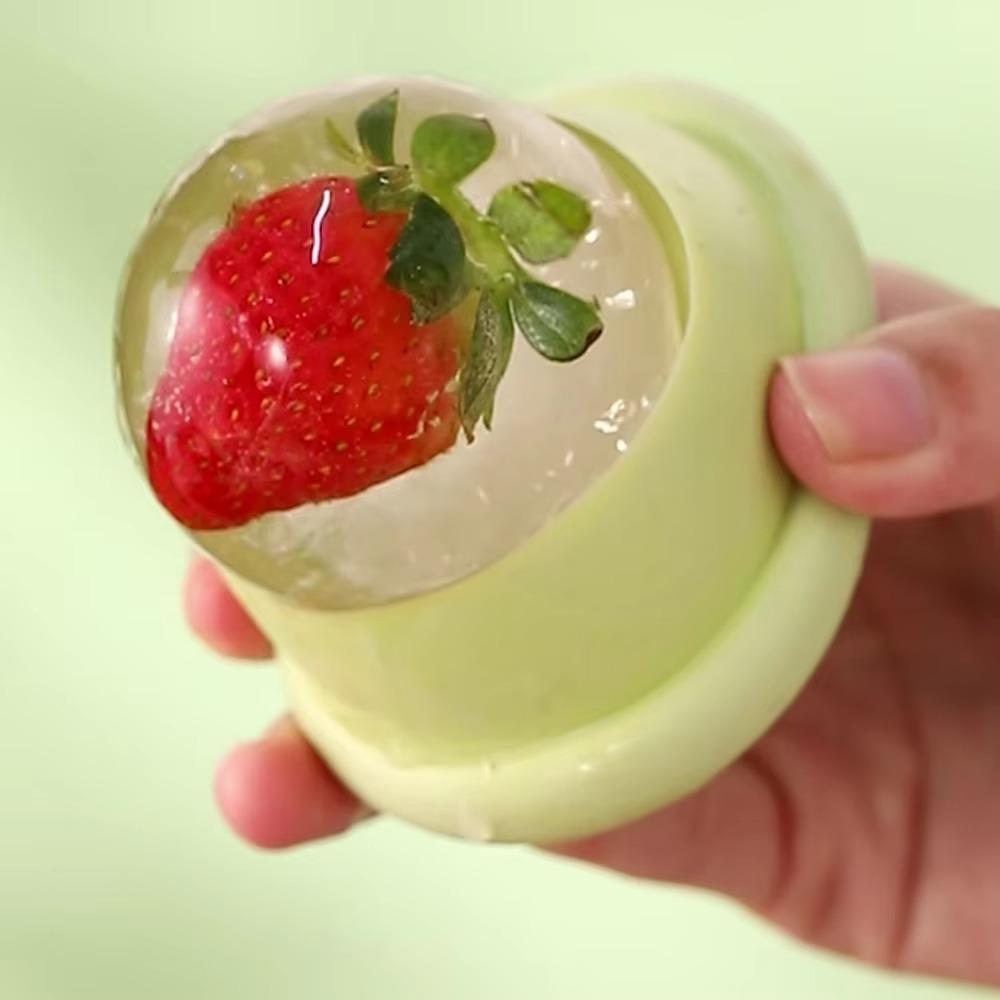 2PCS Food Grade Silicone 6CM Ice Ball Mold Leak Proof Easy Demolding Single-cell Ice Ball Mold DIY Stackable Ice Sphere Maker