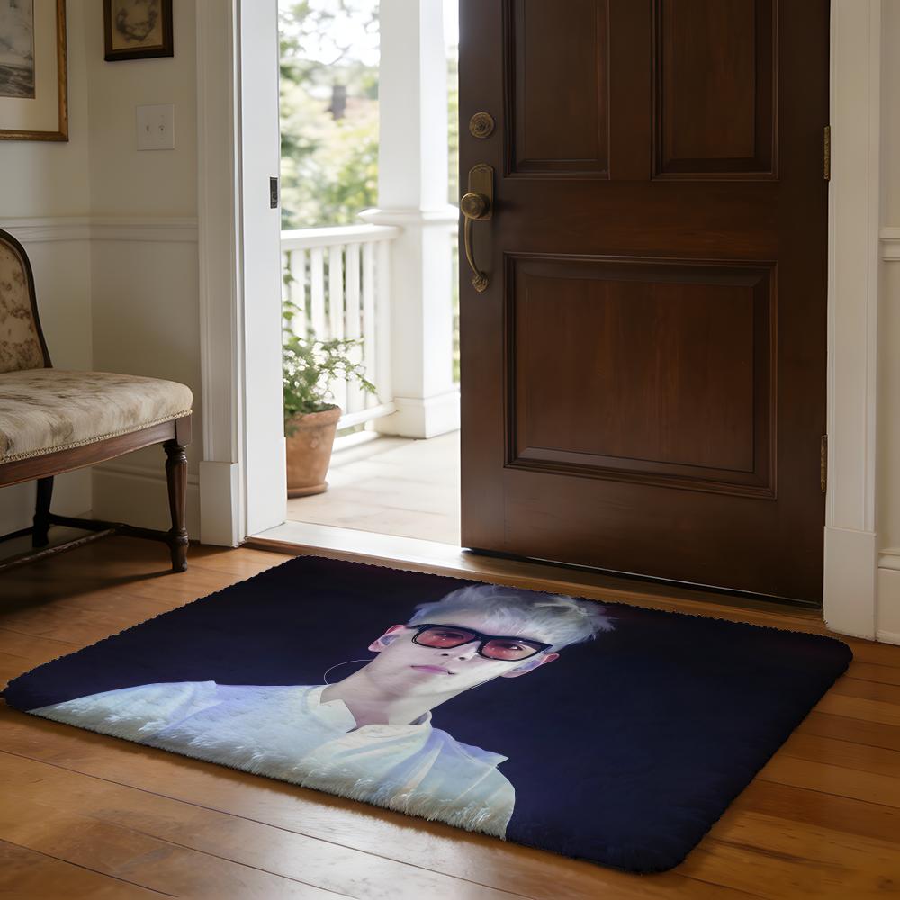 Floor Mat Soft Flannel Rug Non-Slip Absorbent Mat for Bathroom Bedroom Home Decor Kpop Top Hot Singer G-GD