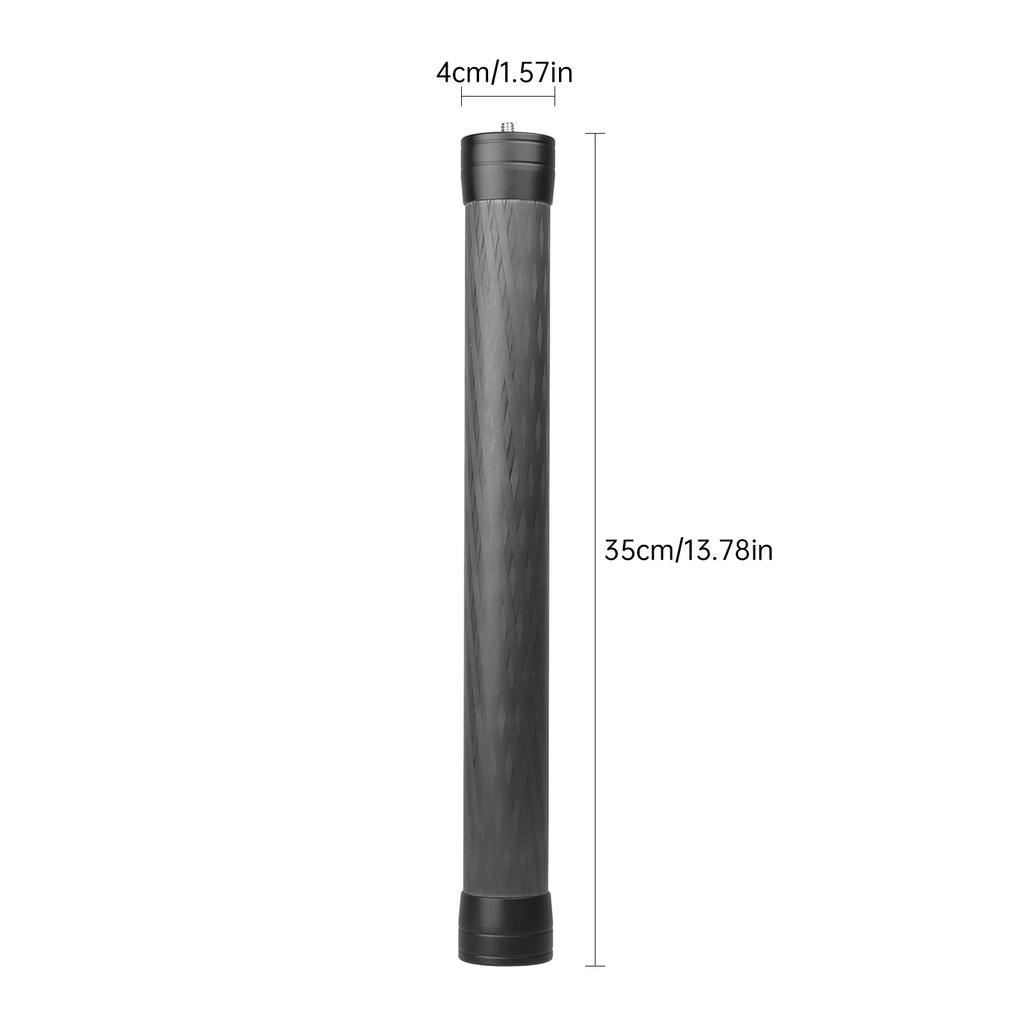 Универсальная штанга-удлинитель из углеродного волокна 35 см 13,8 дюйма с монтажным интерфейсом 1/4 дюйма 3/8 дюйма для стабилизатора камеры