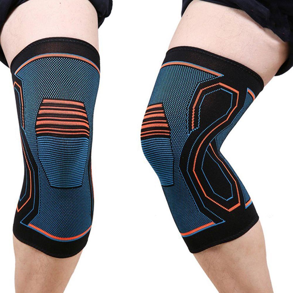 Bodybuilding Gym Nylon Compression Knee Brace Workout Knee Support Knitted Knee Sleeve Knee Pads