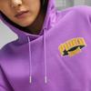 Puma Укороченная толстовка с капюшоном с буквенным принтом, женские толстовки, фиолетовые 626137-50