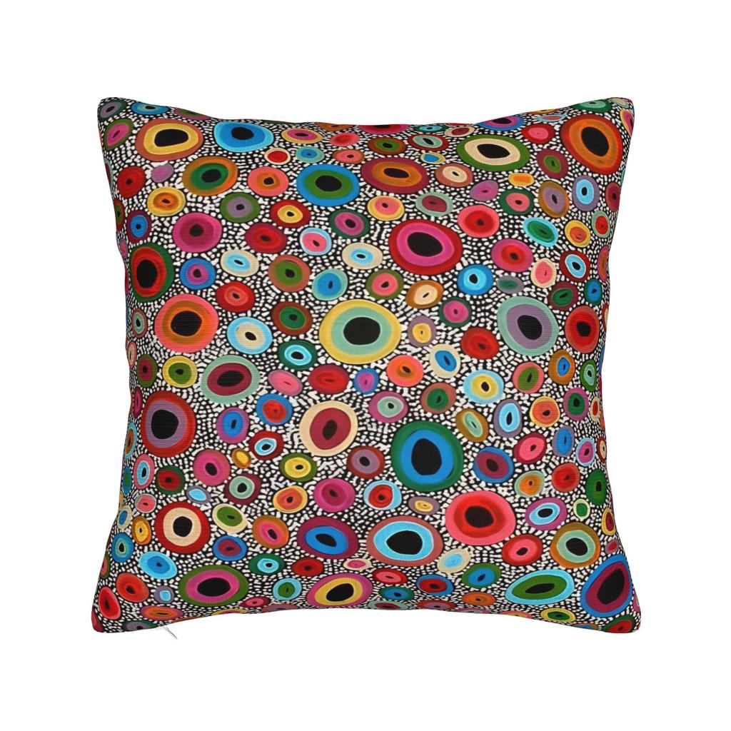 Yayoi Kusama Abstract Face Pillow Case Japanese Artist Custom Pillow Cover For Chair Sofa Home Decor Kawaii Cushion Cover