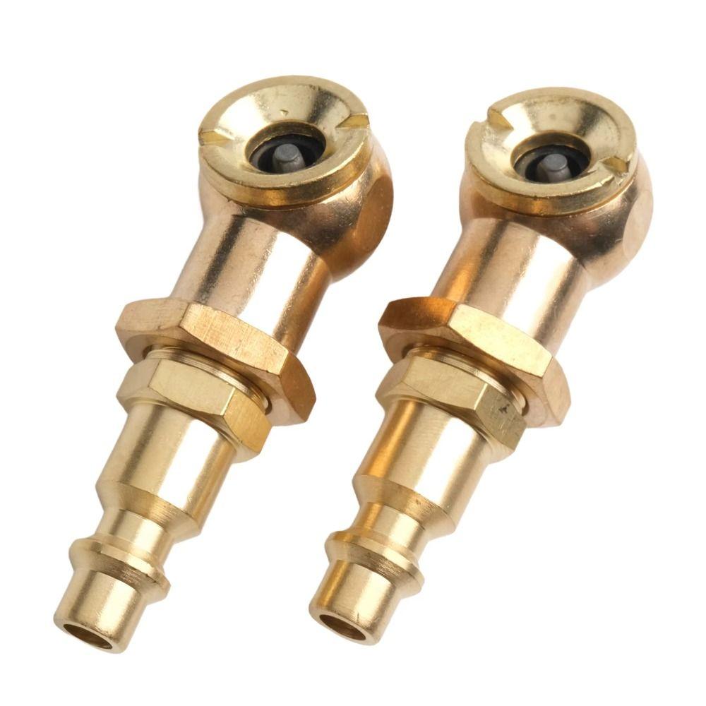 2Pcs Quick Plug Ball Inflator Air Clamp Kits 1/4inch FNPT Tire Inflator Gauge Nozzle For Air Chucks