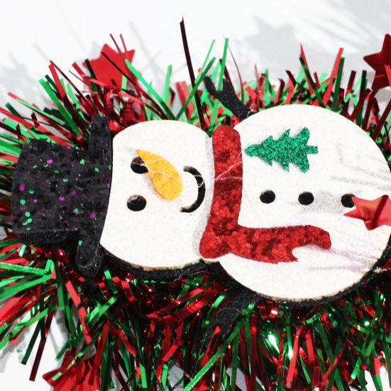 Рождественский ободок для волос для женщин, девочек, праздничный, с елкой/оленем/снеговиком/колокольчиком, аксессуар для волос с мишурой для рождественской вечеринки, сувенир