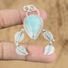 Натуральный Амазонит Подвеска из Драгоценного Камня Серебро 925 пробы Индийские Украшения для Девочек
