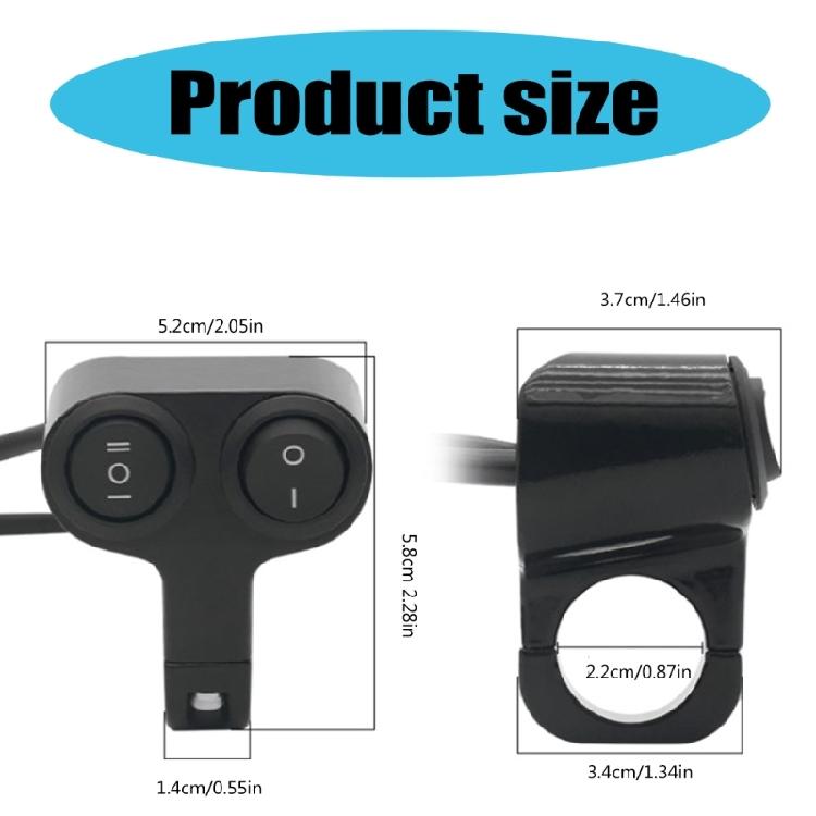 Коррозионностойкая мотоциклетная передняя фара-прожектор, переключатель управления на руле, подходит для безопасной ночной езды