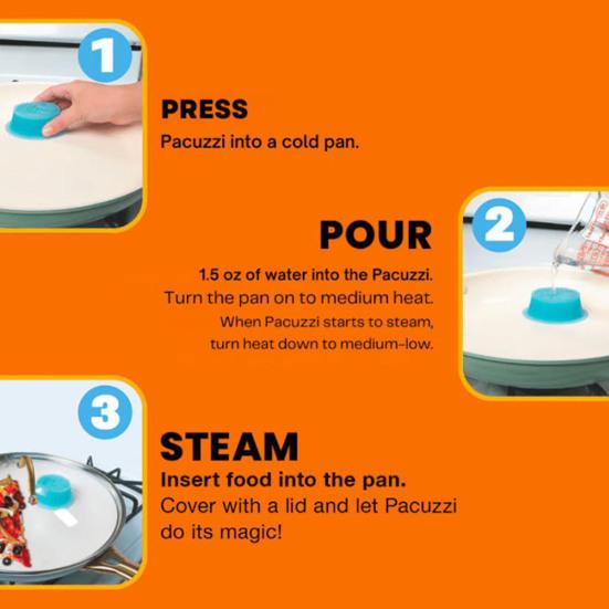 Microwave Steaming & Heating Aid Food-Grade Food Steamer Faster Cooking Efficient Steam Circulation Cooking Tool for Most Pots Rice Cookers