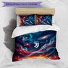 Juventus FC С принтом 3 шт. Комплект постельного белья Мягкий, приятный для кожи, стирающийся Пододеяльник и Наволочки Комплект Для всех сезонов Спальня