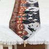 Декоративная скатерть-дорожка из льна с кисточками для Хэллоуина, Пасхи, праздничных ужинов, принадлежности, украшения для дома