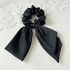 Летняя атласная повязка-резинка для хвоста, головной убор для женщин - Двухслойная, высококлассный стиль с бантом-бабочкой для фиксации волос.