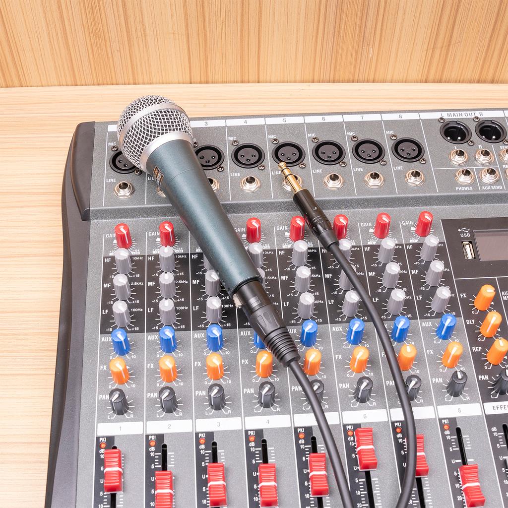 6,35 TRS стерео штекер - XLR гнездовой микрофонный микшер аудиокабель с защитой от помех поддерживает 48 В