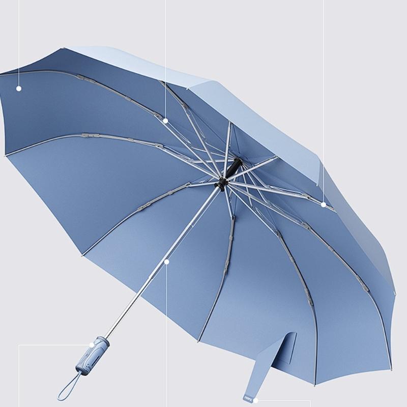 Автоматический зонт Stormprevent с простым открытием, большой купол, ветрозащитный, для сильного дождя, предотвращающий переворачивание, складывающийся внутрь