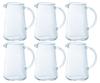 ADERIA Glass Milk Pitcher 80ml Trapezoid M Set of 6 H-4752