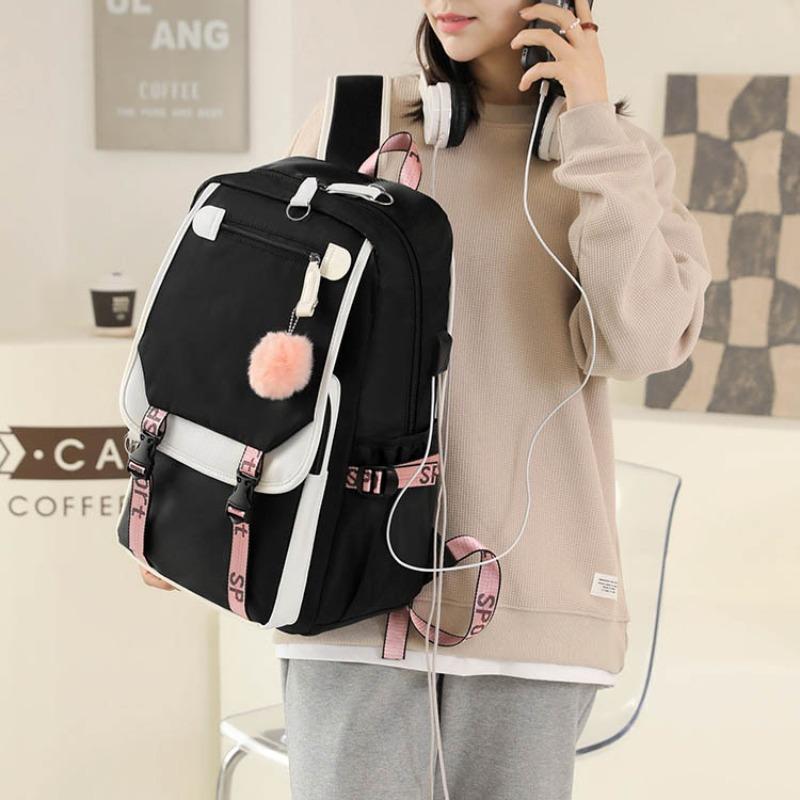 Новый стиль, красивая школьная сумка для подростков, милый школьный рюкзак из нейлоновой ткани для девочек, большая емкость, защита от брызг