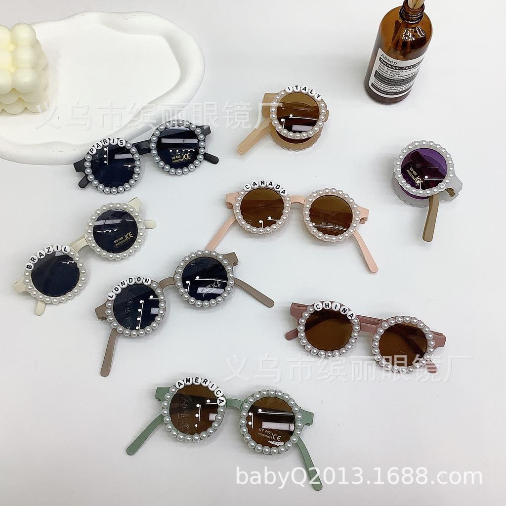 Солнцезащитные очки с защитой от ультрафиолета для детей, милые модные солнцезащитные очки для малышей, именные очки для мальчиков и девочек