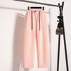 New Drawstring Women's High-waisted Loose-fitting Straight-leg Pants, Thin and Versatile Casual Pants